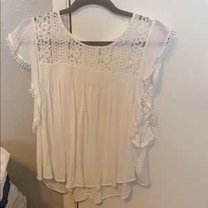 Cute spring white top